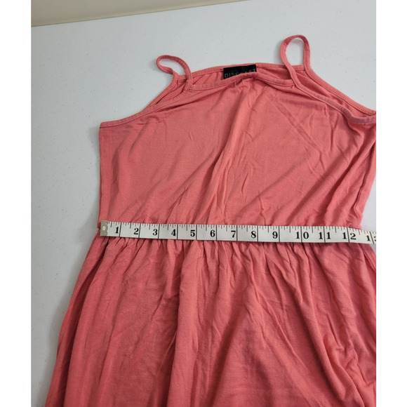 Vtg Discreet Maxi Dress Orange Sleeveless Cottage Beach Women's Size Large - Picture 4 of 9